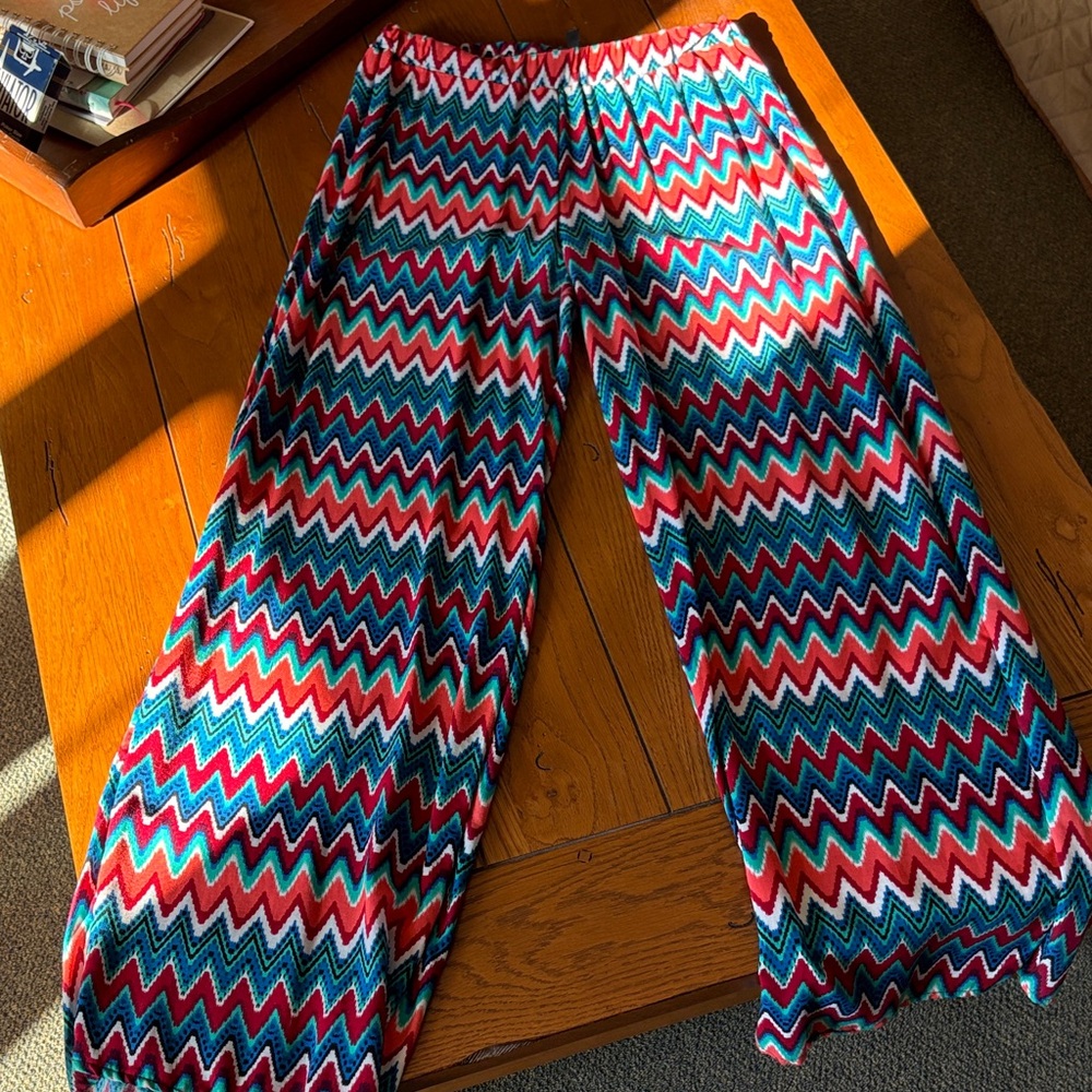 Colorful Chevron Patterned Pants